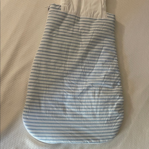 Jacadi White and Light Blue Striped Baby Sleep Sack - Picture 3 of 5